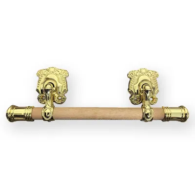 Wooden Casket Handle 1070-3 in Metal Arm and End Cap With 22mm Wooden Bar by Customized Color