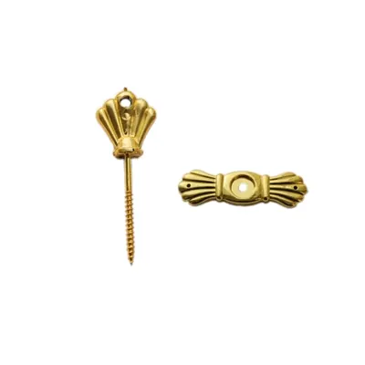 Casket handle set H9002 in plastic material and gold color packing view