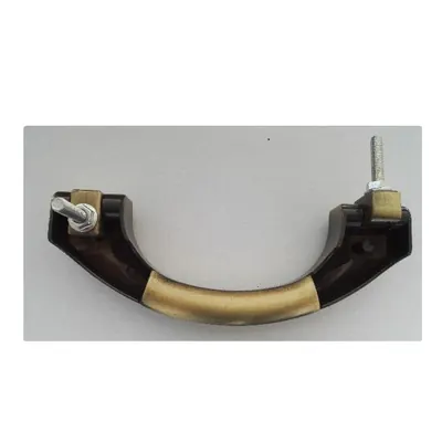 Metal handle for coffin and casket 1027 in antique brass color side view