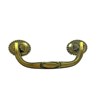 Movable bar coffin handle 1030 in antique brass color and good polish