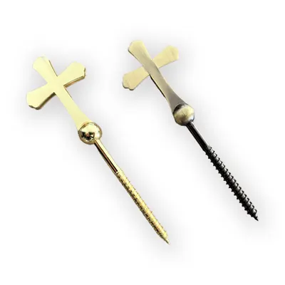 Coffin Lid Screw 8022 in Zamak Material and Cross Design and Scew Net Length 55mm alternative view
