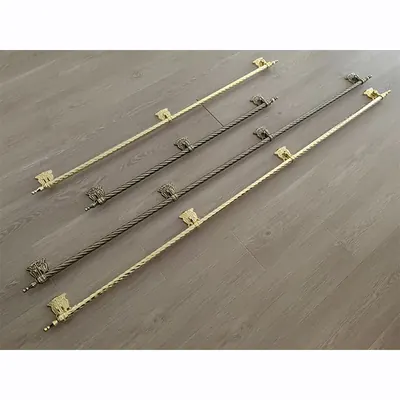 Long Bar Handle for Coffin and Casket 1003E in Customized Length by Electronic Plated to Gold or Antique Color side view