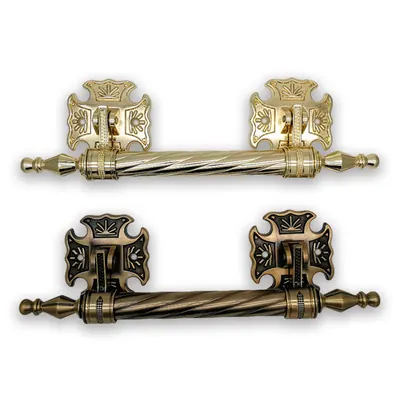 Metal Coffin Handle 1004 in different size and gold or antique brass plating side view