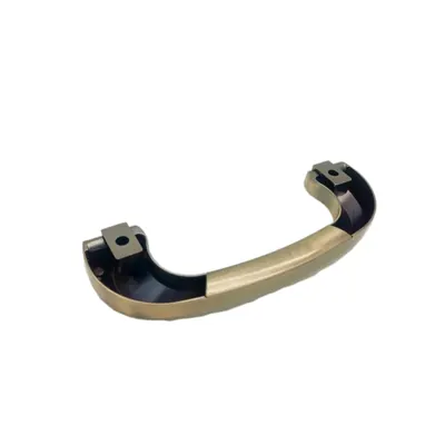 Zamak with Screw Rod and Solid bar 1014 coffin handle finish detail