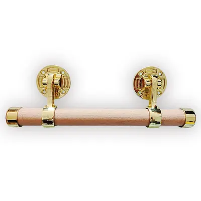 Funeral Supplies Metal Coffin Casket Handle 1071 With Diameter 30mm Wooden Bar side view