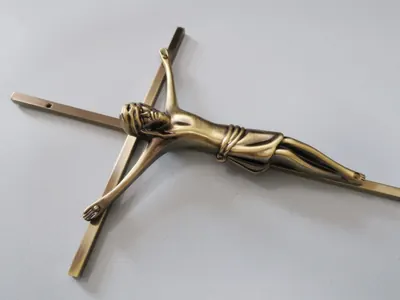 Metal Crucifix 8001E Funeral products for Wooden Coffin Decoration in Competitive Price side view