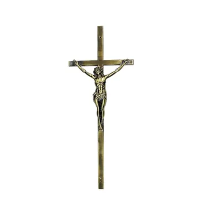 Zamak crucifix for coffin lid decoration 8003