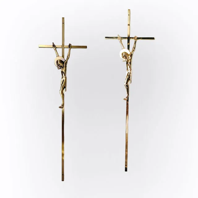 Metal Crucifix 8053 Size 56x17cm For Italy Coffin and Casket Decoration