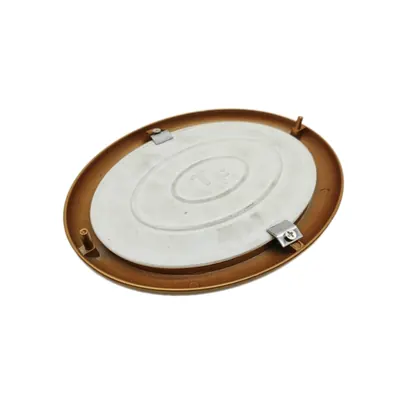 Tombstone Decoration Oval Shape Photo Frame 8044 in Aluminum Alloy side view