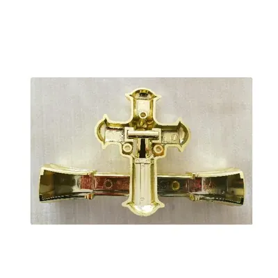 Plastic coffin handle set in gold color 9008 side view