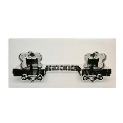 Plastic coffin handle reinforeced 9501 Silver Color side view