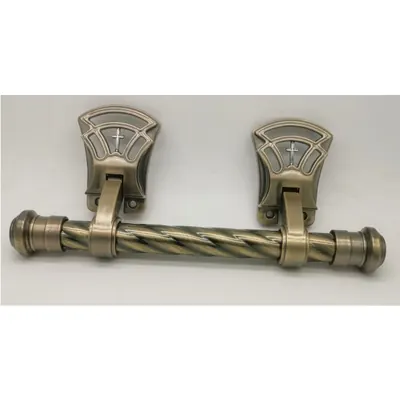 ABS plastic handle 9527-2 with twisted steel pipe and plated in Antique brass color finish detail