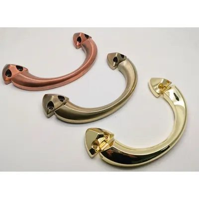 Metal Coffin Handle in Polished Brass 1012-2 funeral handle and funeral products side view