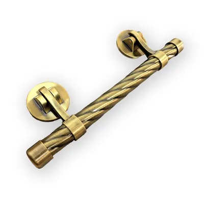 Swing Bar Coffin Handle 1008 in Metal Material and Antique Brass Color for Funeral Coffin Handle finish detail