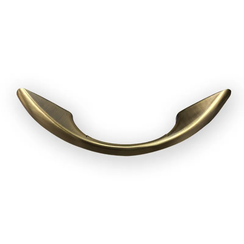 Zamak Coffin Handle 1076 in Arc Design and M6 Screw Rod Distance 230mm by Polished and Electronic Plated