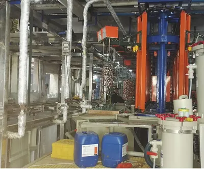 Electroplating step at the Virtue Hardware Co., Ltd factory in Wenzhou